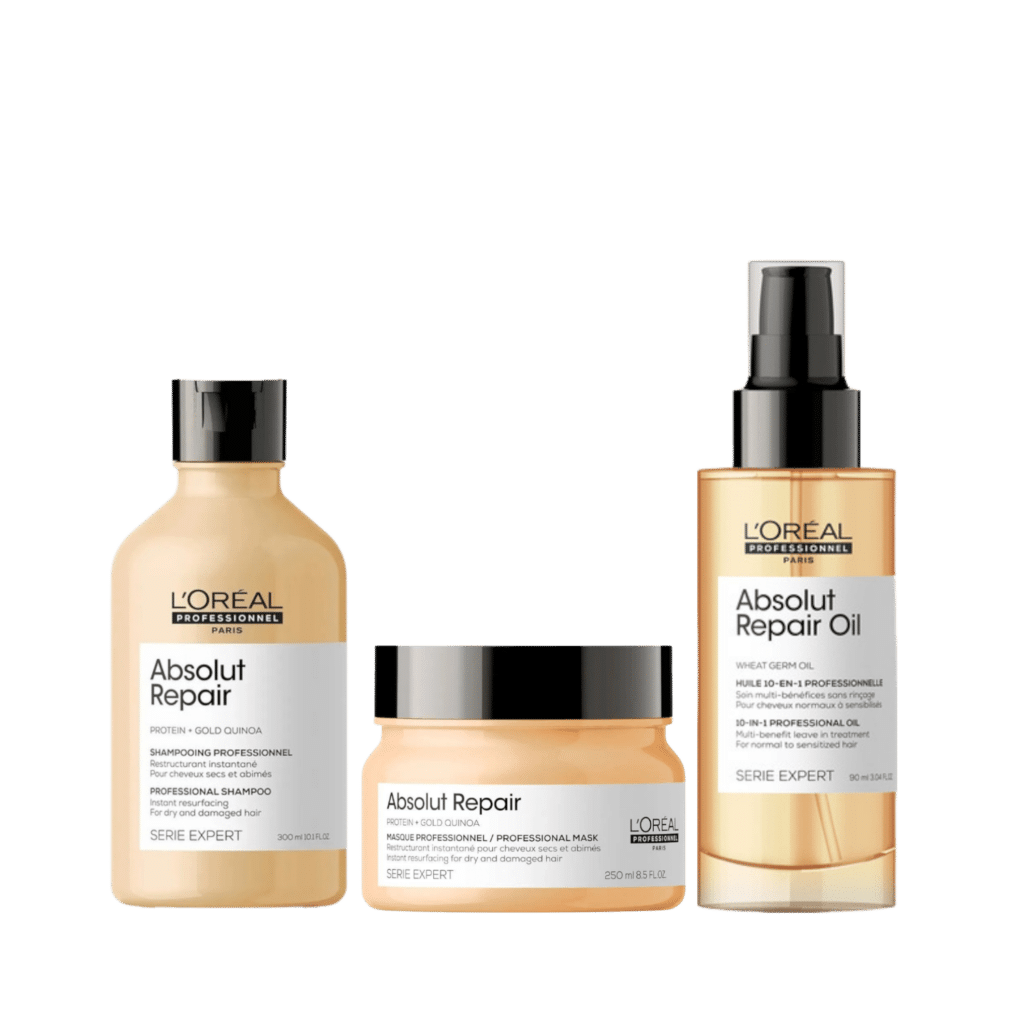 Kit Absolut Repair Shampoo Mascara y Oil 10 en 1. LÓréal Professionnel